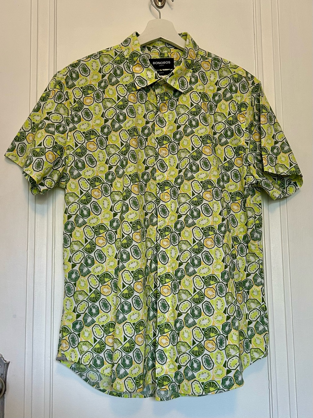 Bonobos Lime Green & Yellow Short-Sleeve Printed Button-Up Shirt